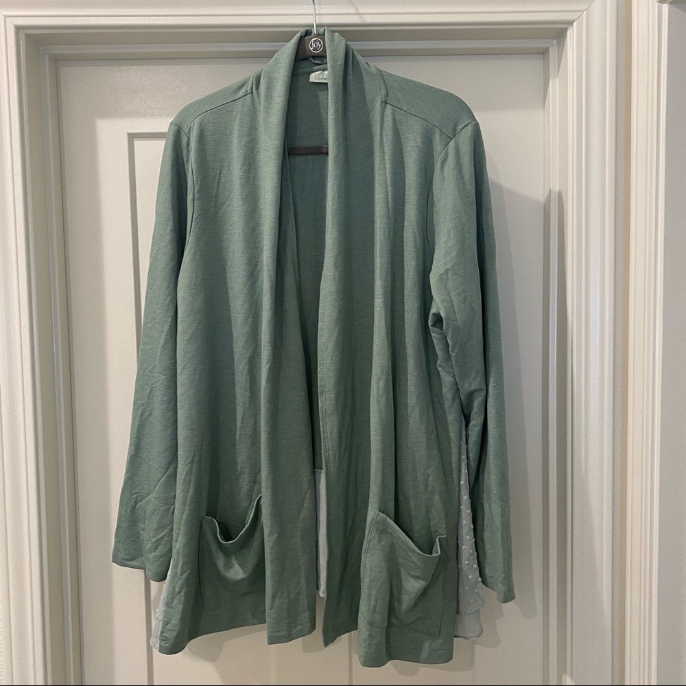 LOGO lounge Cardigan with layered tiered back size xl / 14